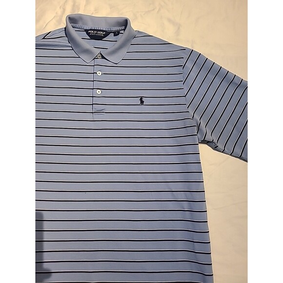 Polo Ralph Lauren Performance Polo Shirt Mens Extra Large Short Sleeve Striped - Picture 2 of 5